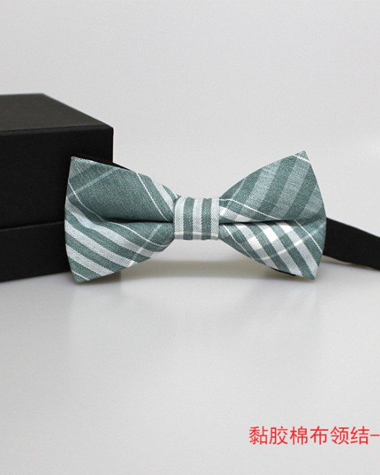 Large Stock: Viscose Cotton Plaid Men's and Women's Bow Ties, High School Uniform Bow Ties
