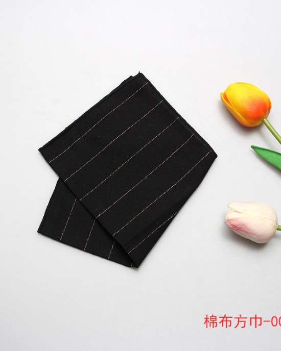 Solid cotton jacquard striped handkerchiefs in stock, Shengzhou manufacturers, wholesale men's pocket squares Solid cotton jacquard striped handkerchiefs in stock, Shengzhou manufacturers, wholesale men's pocket squares