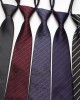 Lazy zipper tie 8cm Men's formal business professional polyester jacquard striped plaid tie wholesale