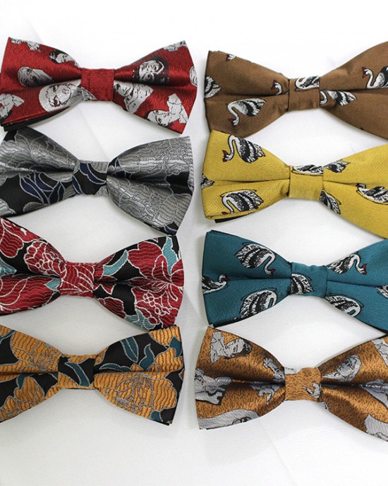 Shengzhou manufacturers supply men's bow ties with animal and floral designs for business and fashionable formal shirts and suit accessories, wholesale bow ties