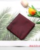 Factory-direct men's suit pocket squares. Wedding groomsmen and host burgundy striped polka dot square handkerchiefs.