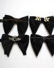 New autumn and winter styles for groomsmen and groomsmen wedding photo shoots, personalized large velvet ox-horn-embellished "happiness" bow ties, wholesale.