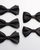 2025 Spring/Summer new solid-color black men's groom and groomsmen wedding bow ties, factory-in-stock wholesale. 2025 Spring/Summer new solid-color black men's groom and groomsmen wedding bow ties, factory-in-stock wholesale.