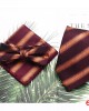 Men's tie sets, three-piece polyester striped tie, bow tie, and square handkerchief sets available Wholesale Suit Accessories