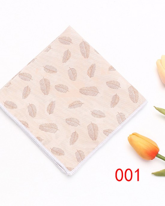 Manufacturer of men's business suit pocket squares, patterned wedding handkerchiefs, and small square handkerchiefs for banquets and suit accessories.