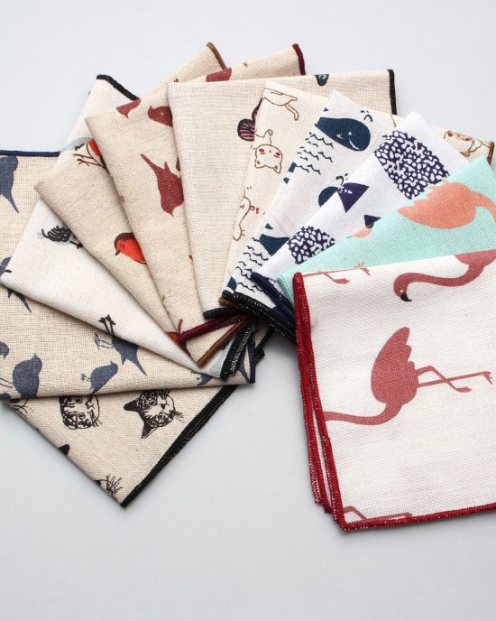 Factory wholesale men's handkerchiefs, chest towels, and pocket squares. Casual printed small squares and imitation linen pocket squares are available.