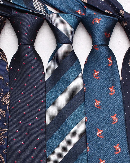 Leier's new blue business ties, 8cm polyester casual suit jacquard ties, personalized ties, available from manufacturers.