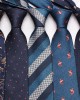 Leier's new blue business ties, 8cm polyester casual suit jacquard ties, personalized ties, available from manufacturers.