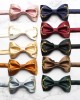 Men's custom-made bow ties, solid-color wedding bow ties for groomsmen and groomsmen, wholesale polyester yarn-dyed bow ties