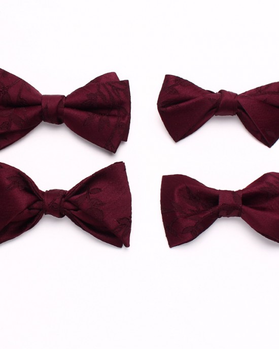 Lei'er men's groom's wedding tie, wedding dress photoshoot, Chinese-style personalized bow tie, fashionable burgundy bow tie, in stock from the manufacturer.