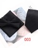 Business formal wear, three-piece tie, pocket scarf, and bow tie set Men's three-piece suit, striped scarf, tie, and bow tie set.