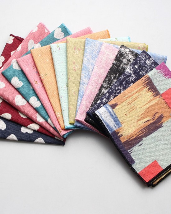 Factory wholesale men's handkerchiefs, chest towels, and pocket squares. Casual printed small squares and imitation linen pocket squares are available.