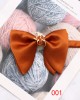 Smooth Solid Color Large Bow Ties with Metal Decorative Buckles, Men's and Women's Wedding Accessories, Bow Ties and Collars