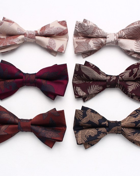 Lei'er men's wedding bow ties, groom's tuxedo shoots, personalized bow ties, fashionable paisley flower accessories, bow tie manufacturers
