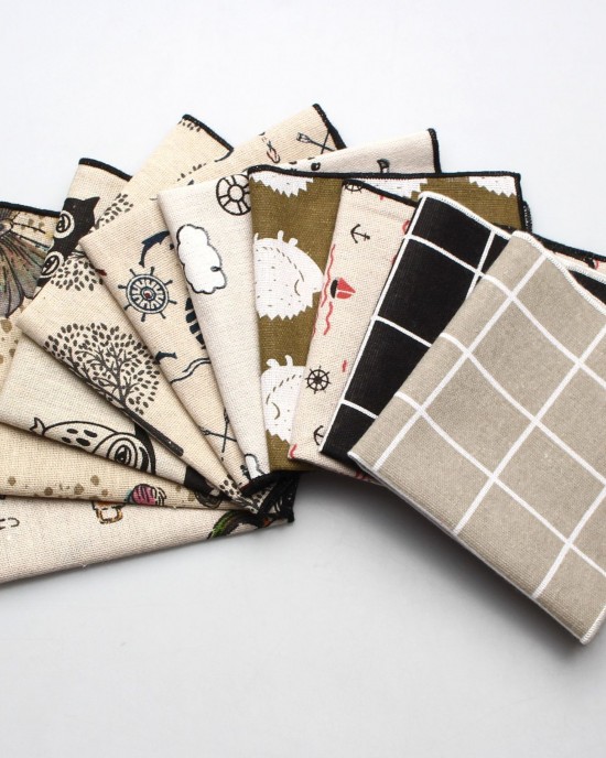 Factory wholesale men's handkerchiefs, chest towels, and pocket squares. Casual printed small squares and imitation linen pocket squares are available.