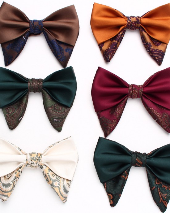 Leier solid-color men's double-layered ox-horn bow ties, in stock, polyester jacquard casual wedding neckties. Leier solid-color men's double-layered ox-horn bow ties, in stock, polyester jacquard casual wedding neckties.