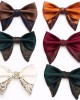 Leier solid-color men's double-layered ox-horn bow ties, in stock, polyester jacquard casual wedding neckties. Leier solid-color men's double-layered ox-horn bow ties, in stock, polyester jacquard casual wedding neckties.