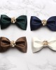 Fashionable solid-color bow ties for men's formal business banquets, groomsmen, wedding dress bows, flat-cut bow ties