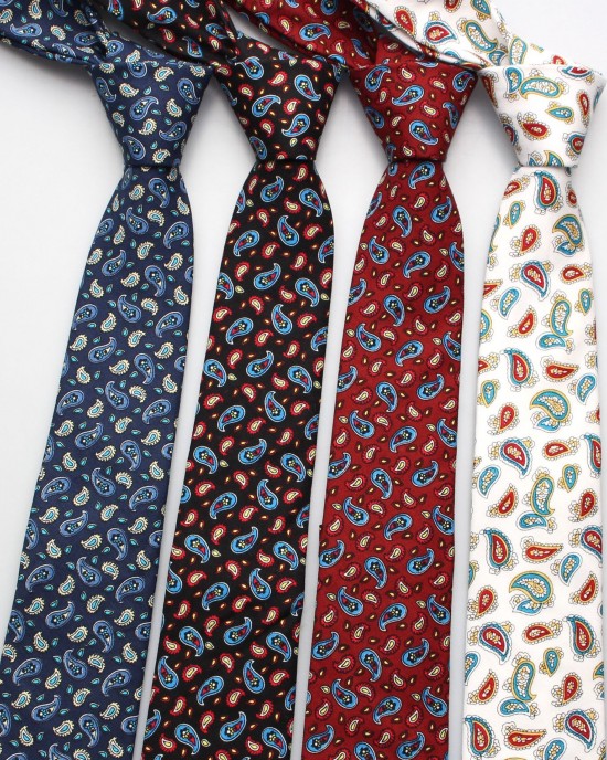 New 6.5cm men's Korean-style cotton fabric with exquisite cashew pattern, stylish and casual retro suit tie.