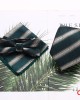 Men's tie sets, three-piece polyester striped tie, bow tie, and square handkerchief sets available Wholesale Suit Accessories