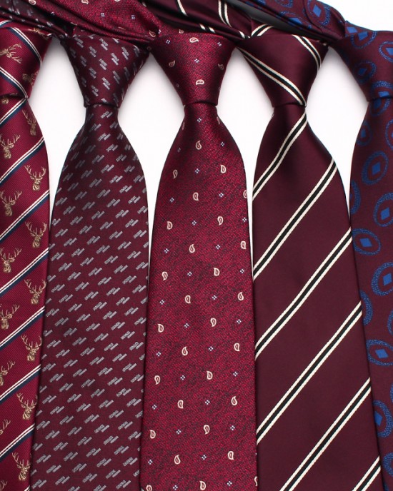 Burnous retro ties for men, grooms, weddings, and weddings. Yarn-dyed polyester business tie manufacturer.
