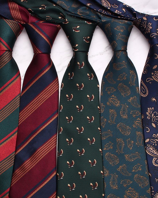 New 8cm hand-tied tie, men's business retro polyester paisley diagonal striped suit accessory tie wholesale New 8cm hand-tied tie, men's business retro polyester paisley diagonal striped suit accessory tie wholesale