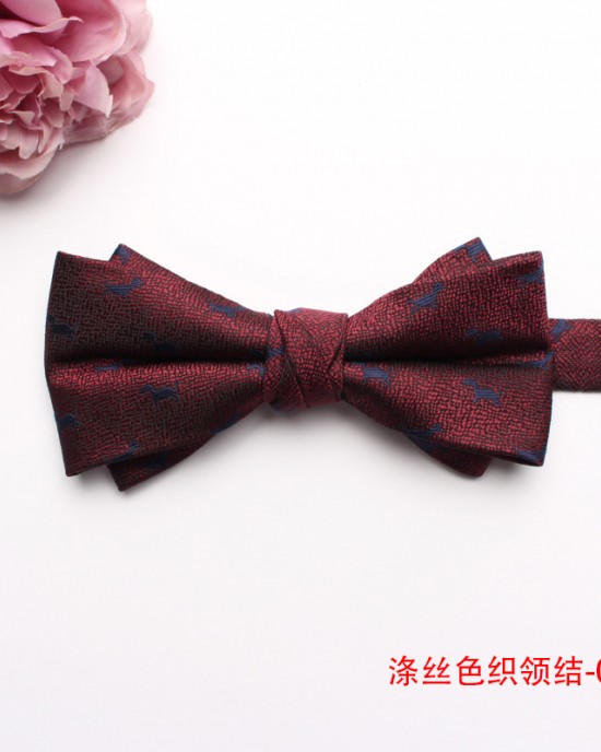 Lei'er men's red wedding bow ties, casual bow ties, groom's and groomsmen's bow ties, business-style, manufacturer wholesale