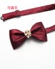 Fashionable solid-color bow ties for men's formal business banquets, groomsmen, wedding dress bows, flat-cut bow ties
