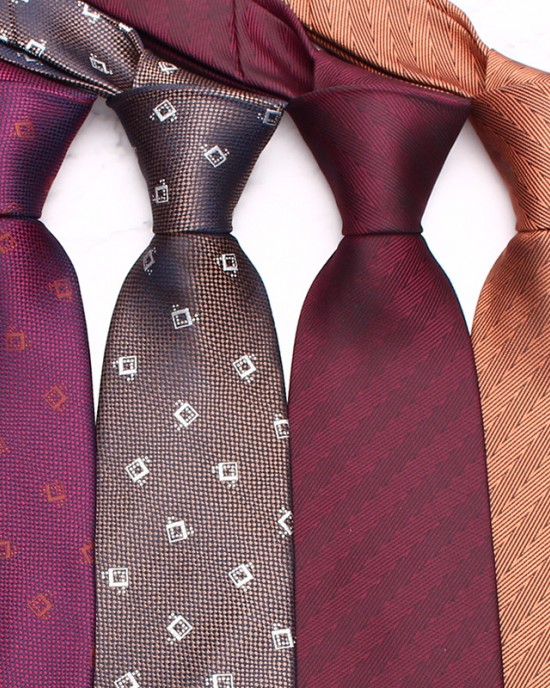 Lei'er plaid casual tie for banquets, striped cashew flower pattern tie, Korean style 8cm tie factory.