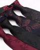 Polyester lamé tie, classic men's 7cm tie, men's burgundy business casual dinner tie.