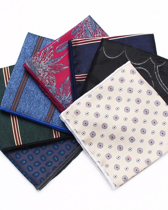 Men's suit pocket squares, British-style retro plaid square handkerchiefs, wedding business suit handkerchiefs, manufacturer.