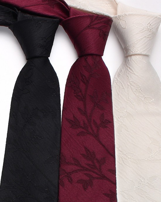 Lei'er polyester business suit ties, jacquard red series 7cm ties, new tie, manufacturer and wholesale