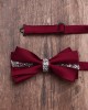 Solid color diamond-encrusted double-layered business bow ties for men and women, wedding and banquet shirts, suit accessories, wholesaler