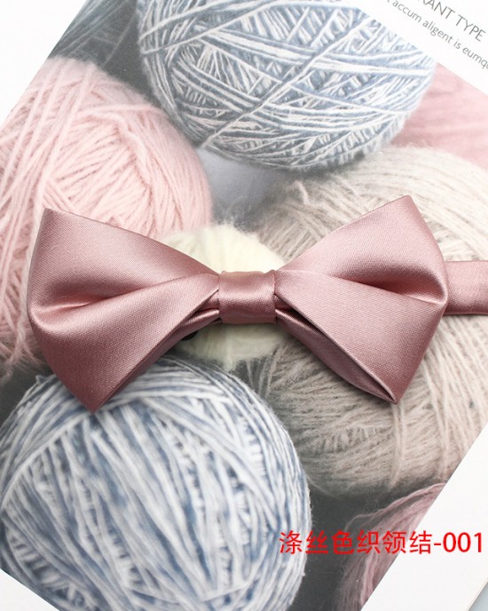 2025 new pink textured bow ties for men and women, polyester yarn-dyed, fashionable and versatile bow ties, manufacturer in stock in Shengzhou 2025 new pink textured bow ties for men and women, polyester yarn-dyed, fashionable and versatile bow ties, manufacturer in stock in Shengzhou