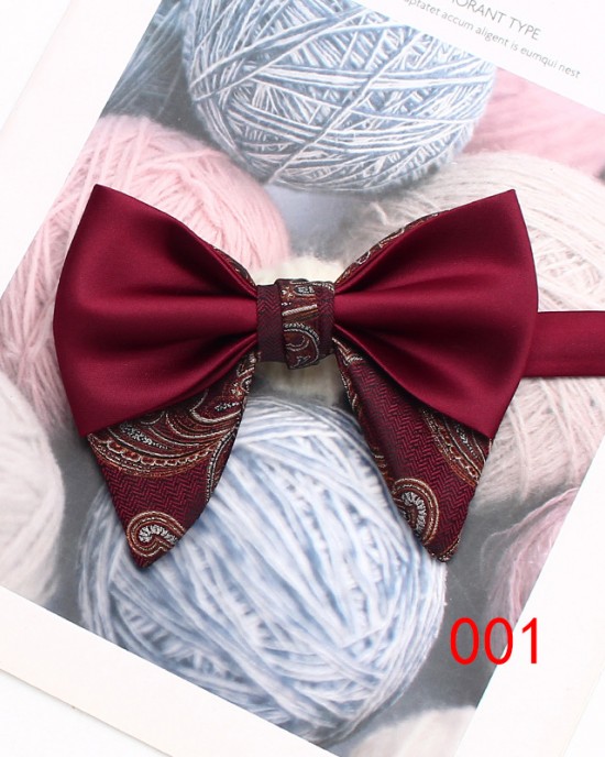 Leier solid-color men's double-layered ox-horn bow ties, in stock, polyester jacquard casual wedding neckties. Leier solid-color men's double-layered ox-horn bow ties, in stock, polyester jacquard casual wedding neckties.
