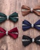 Solid color diamond-encrusted double-layered business bow ties for men and women, wedding and banquet shirts, suit accessories, wholesaler