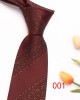 Lei'er burgundy men's tie, vintage groom wedding tie, striped polyester silk business tie, factory in stock