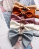 Smooth Solid Color Large Bow Ties with Metal Decorative Buckles, Men's and Women's Wedding Accessories, Bow Ties and Collars