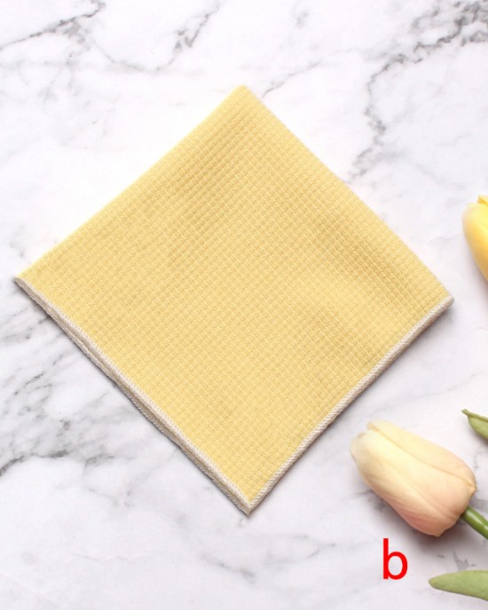 Men's solid-color suit pocket squares, British-style knitted cotton party squares, formal dress chest scarves, pocket scarves