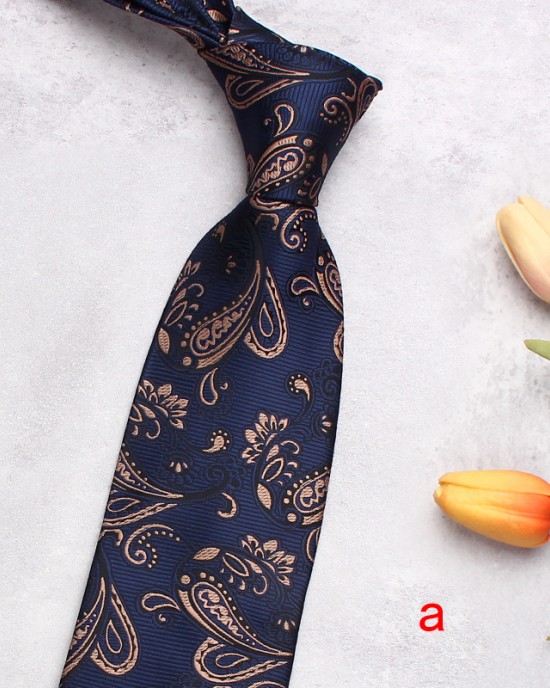 Leier's new blue business ties, 8cm polyester casual suit jacquard ties, personalized ties, available from manufacturers.