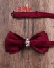 Solid color diamond-encrusted double-layered business bow ties for men and women, wedding and banquet shirts, suit accessories, wholesaler