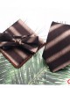 Men's tie sets, three-piece polyester striped tie, bow tie, and square handkerchief sets available Wholesale Suit Accessories