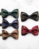 Men's custom-made bow ties, solid-color wedding bow ties for groomsmen and groomsmen, wholesale polyester yarn-dyed bow ties