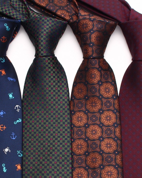 Leier, in stock, classic floral men's tie, men's plaid paisley pattern tie, business casual wedding tie