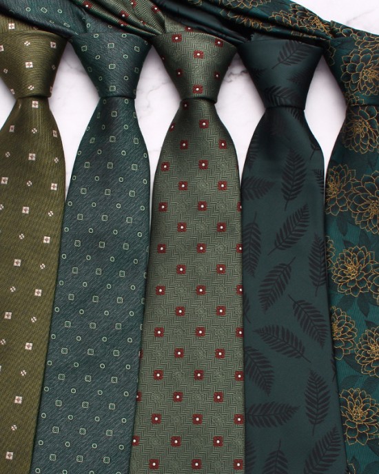 New green series men's business ties, retro and fashionable striped paisley polyester hand-tied ties, wholesale New green series men's business ties, retro and fashionable striped paisley polyester hand-tied ties, wholesale