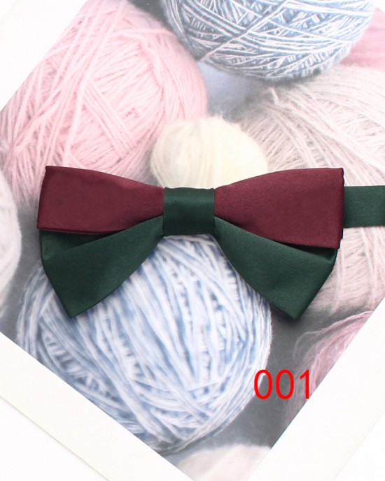 Lei'er new double-layered Korean-style men's bow tie, jacquard double-layered bow tie, in stock, wholesale
